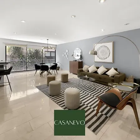 20-202 Elegant 2Br-Roma Norte Parking 24-7 Security